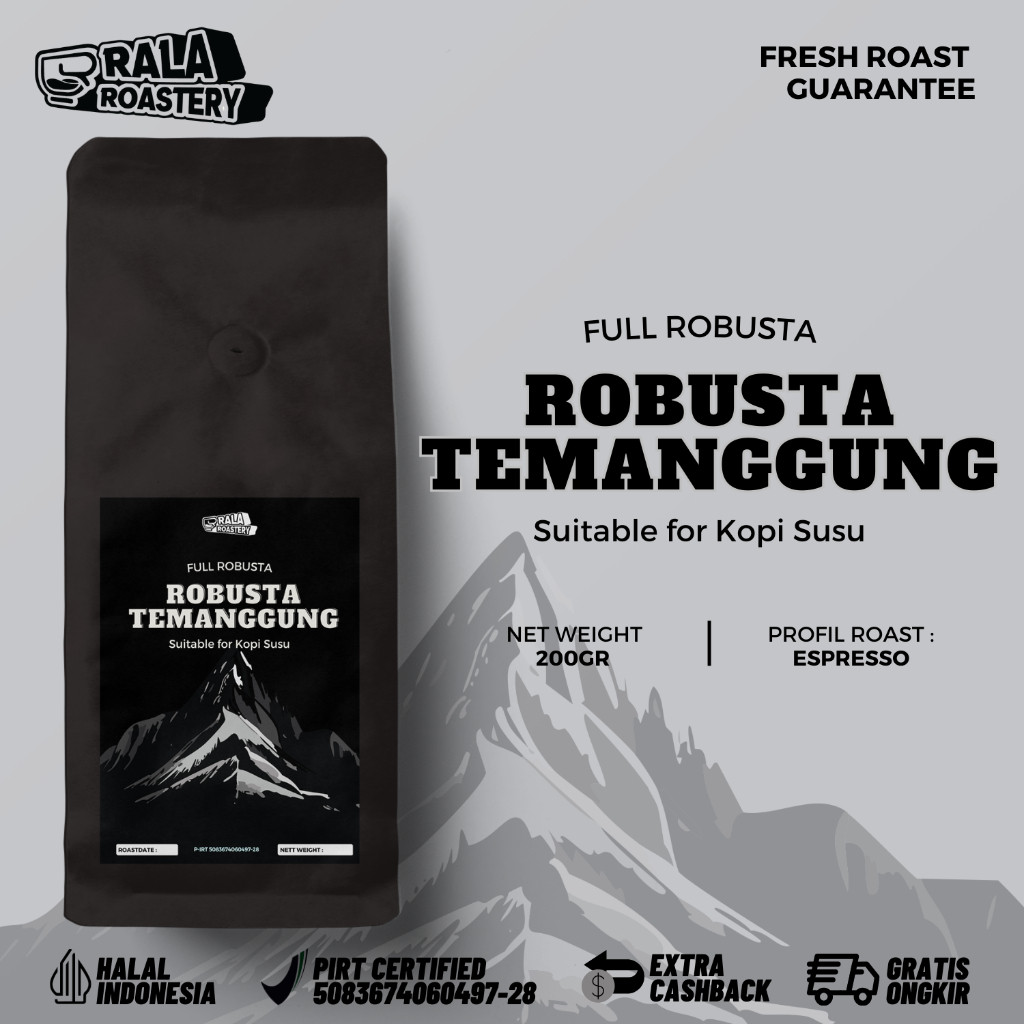 

COD Robusta Temanggung Full Robusta Kopi Susu 200gr | Biji Kopi Susu