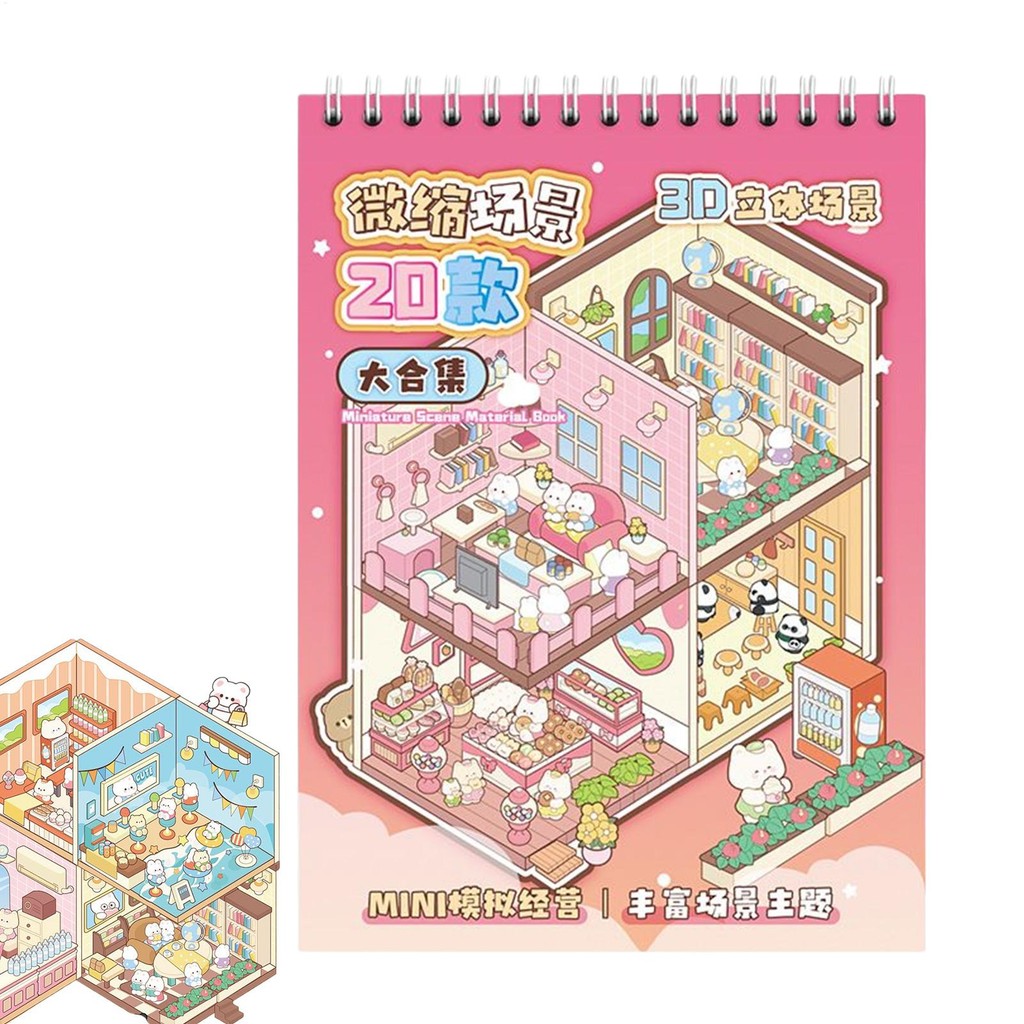 

Sticker Room Scene Sticker 3D Scenes Decal Tapes Aesthetic Supplies Toys Games For Crafting School Classroom Camping Travel