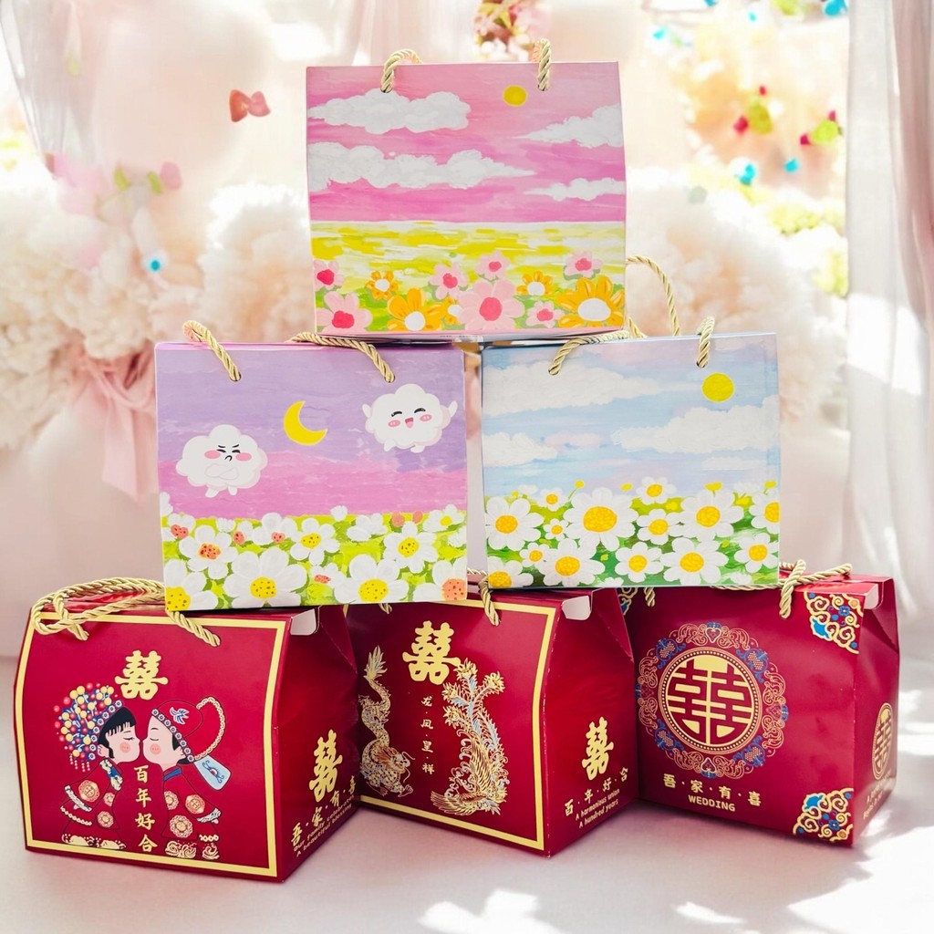 

(Delin) Paper Bag Wedding Kotak Souvenir Pernikahan Paperbag Sangjit Souvenir Teapai Goodiebag Souvenir Tas Jinjing Teapai