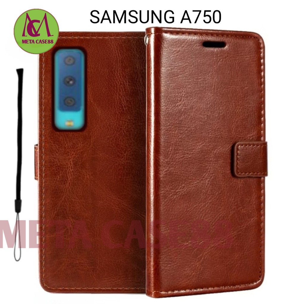 CASE FLIP COVER 01 SAMSUNG A750 A7 2018 SARUNG HP DOMPET KULIT