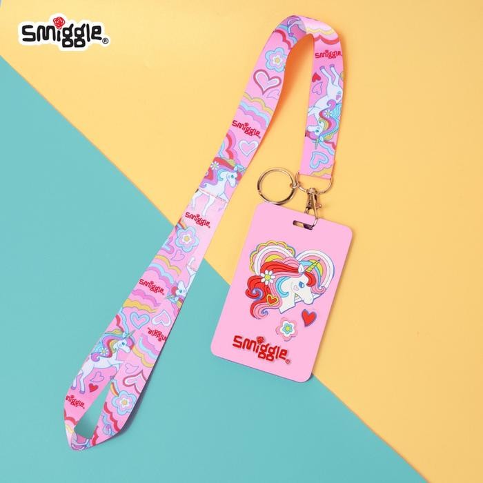 

Smgle id card lanyard/smgle name tag+tali/smgle name tag - Unicorn pink