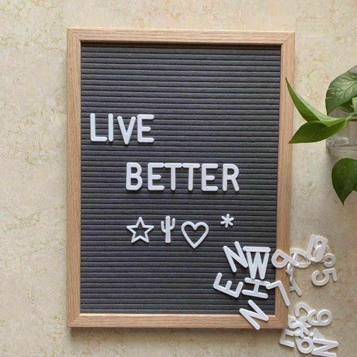 

Changable Felt Letter Board 12x16 / DIY Felt Letter Board - Abu-abu / Grey