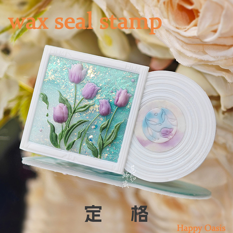 

New Brass Wax Seal Stamp Head 3D Tulip Vegetables 3d Special-Shaped Embossed Sealing Wax DIY Scrapbook Decoration Supplies Toy