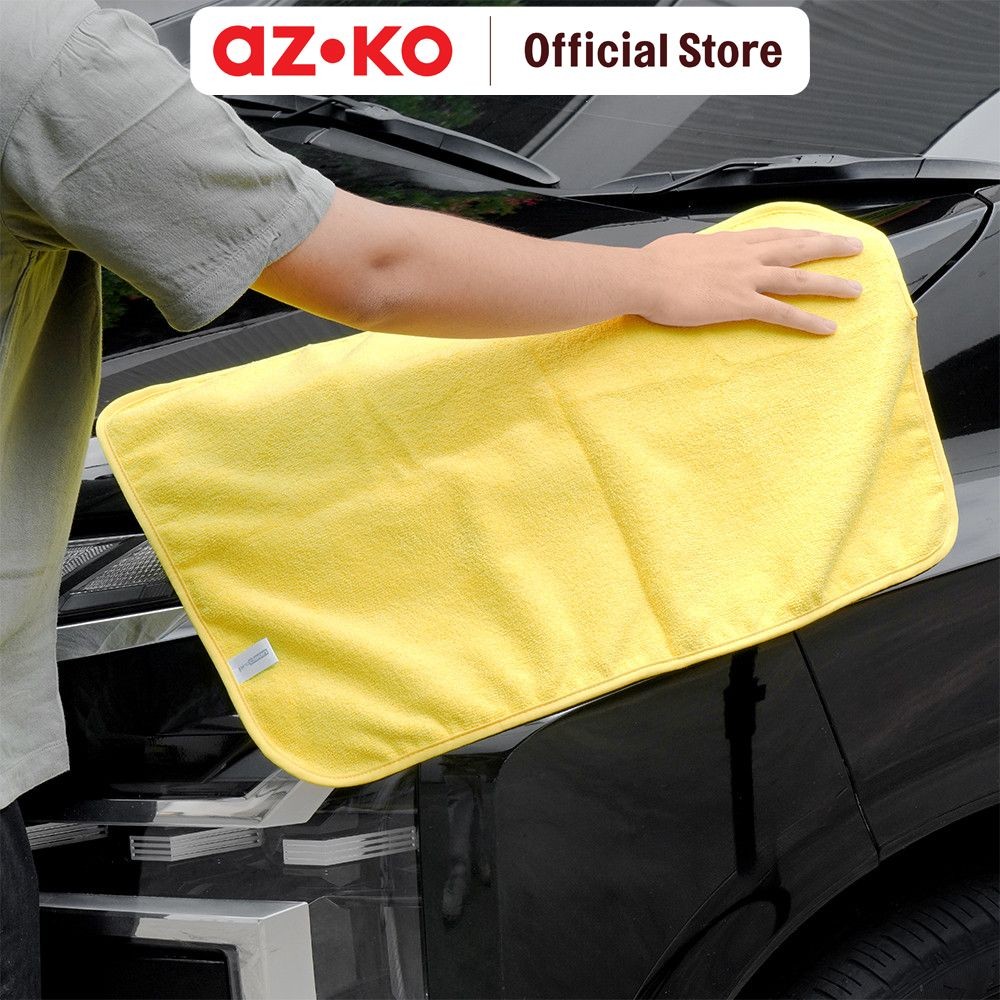 AZKO Proclean 40X60 cm Kain Lap Detailing Mobil Microfiber - Kuning Lap Microfiber Mobil Kain Pember