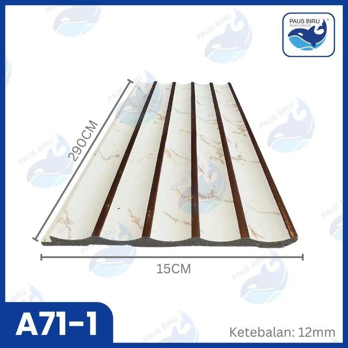 Paus Biru - Wallpanel WPC (PREMIUM ) PS Foam Grille Panel Dinding Dekoratif Dekorasi Motif Kayu Lis 