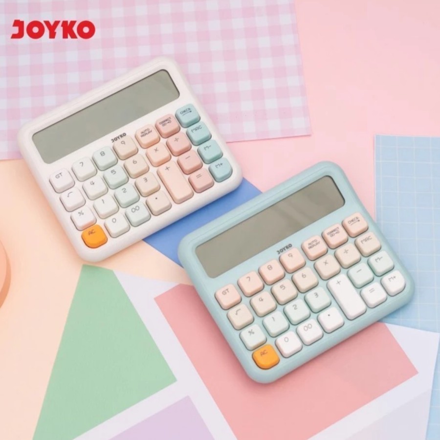 

Kalkulator Rainbow JOYKO CC 63ACO - Calculator Pastel Tombol Mechanical Fancy Color