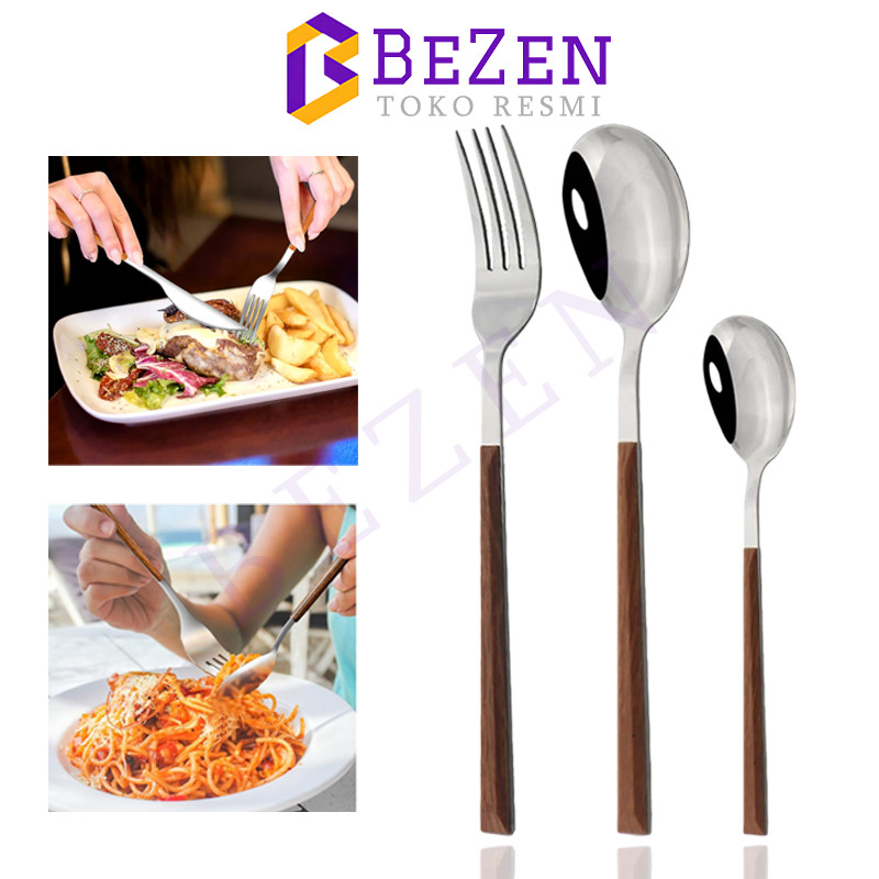 BZ Sendok Makan Tebal / Sendok Garpu Stainless Steel / Sendok Korea / Set Alat Makan Korea / Sendok 