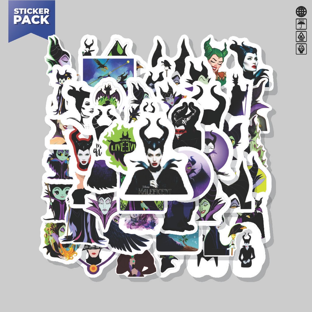 

[100PCS]Stiker Pack Stiker Kartun Maleficent Aesthetic Vinyl Anti Air Dekorasi Sticker Laptop Buku Journal Koper Helm Casing HP Gitar Helm Skateboard