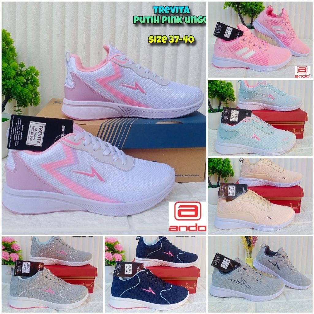 SEPATU OLAHRAGA WANITA ANDO REBECCA SAGA EMILIA NITTA SIZE 37-40/ SNEAKERS WANITA /SEPATU SPORT GOWE