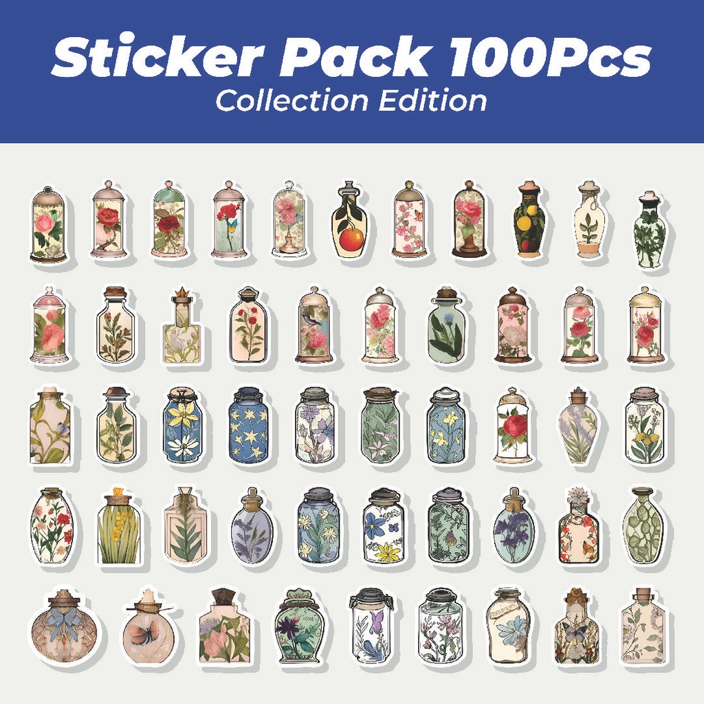 

Hot Stiker Creative Vas and Plant [Vas dan Tanaman Kreatif] Lucu Anti Air Stikers Berperekat Waterproof Sticker Decal Buat Motor Helm Buku Journal Koper Casing HP Laptop Botol Minum