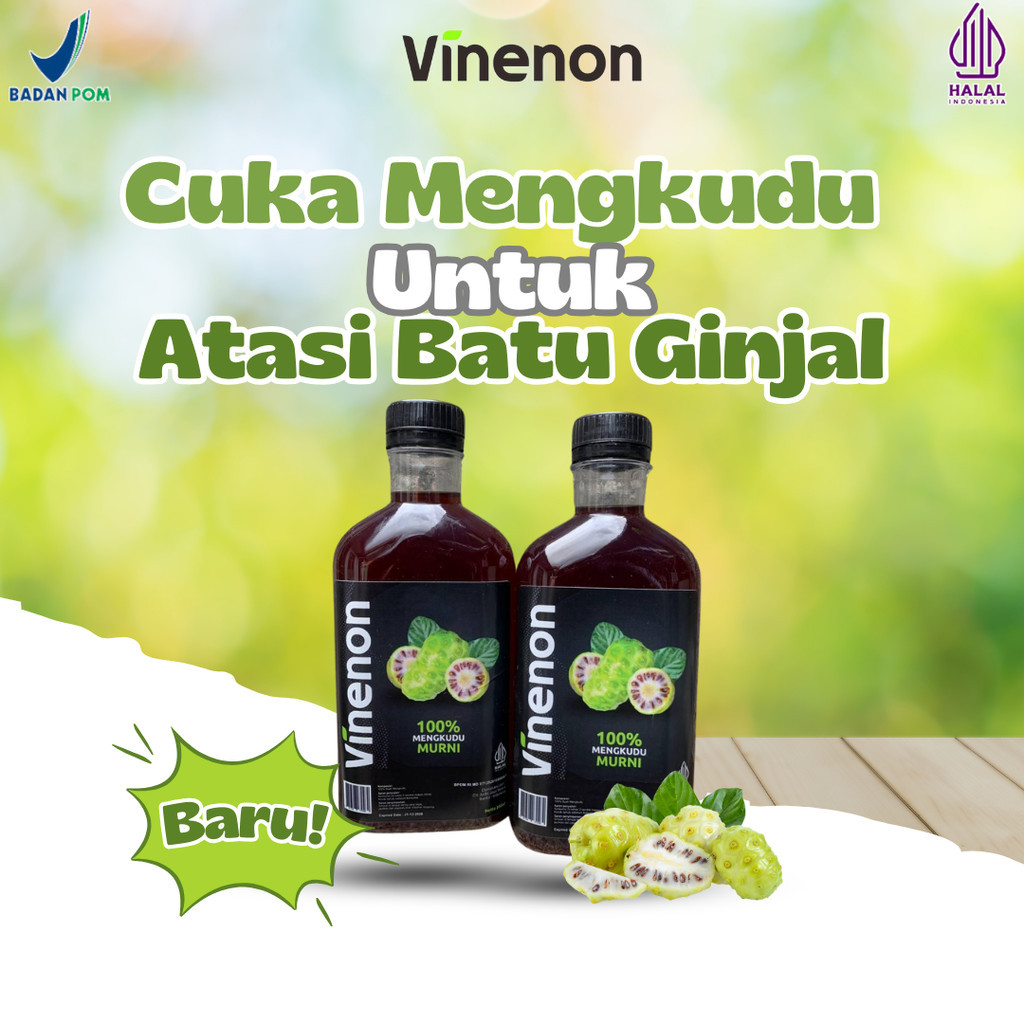 

Vinenon Cuka Mengkudu Herbal Atasi Batu Ginjal Secara Alami Menetralkan Kadar Asam Urat BPOM & Halal
