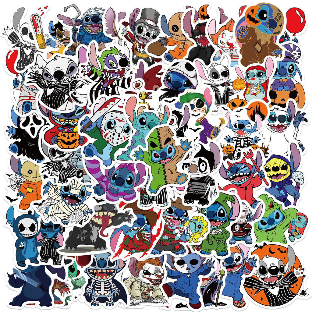 

50Pcs Horror Character Animation Theme Stickers DIY For Motorcycle Phone Car Skateboard Laptop Sticker Decal Classic Kids Toy