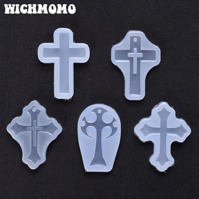 

New 1PCS Cross Shape Charms UV Resin Liquid Epoxy Silicone Molds for Earring Necklace Making Jewelry