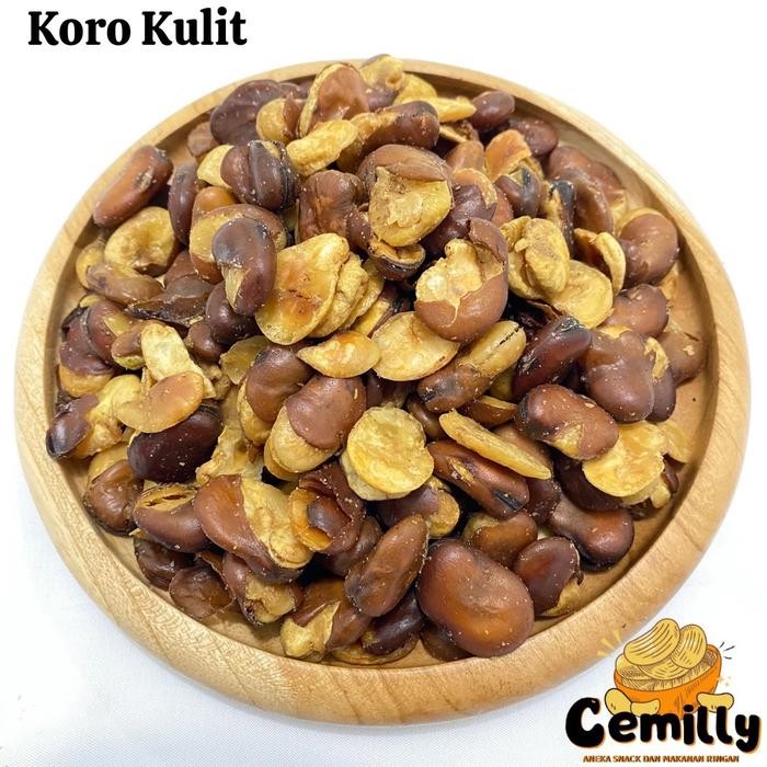 

SALE [CEMILLY] 1Kg/500gr Kacang Koro Kulit Cemilan Snack Kiloan - -, 1 KgTERLARIS