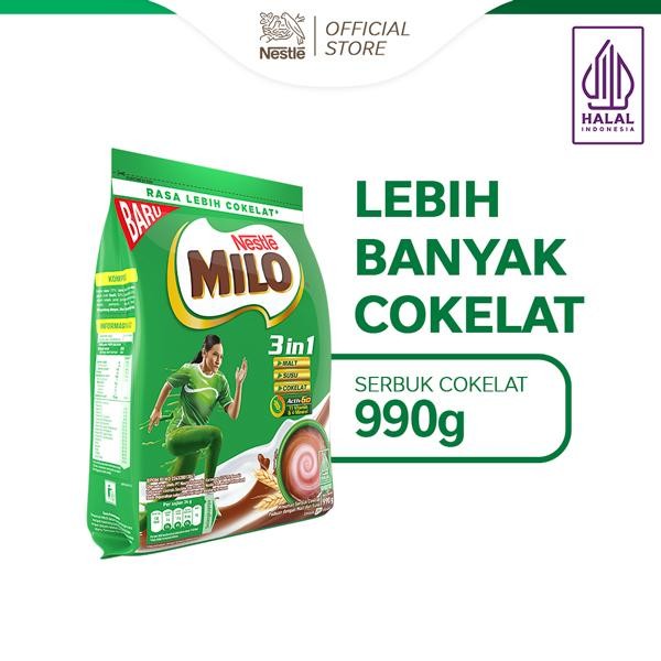 

MILO ACTIV-GO 3IN1 Susu Bubuk Rasa Cokelat Pouch 990g - NEB4K24