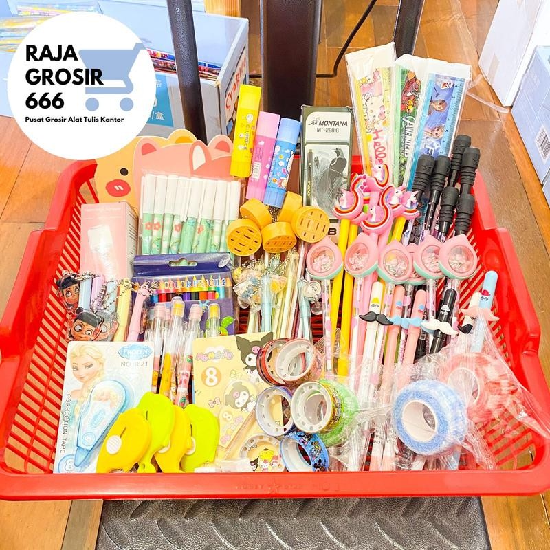 

Rajagrosir PAKET ALAT TULIS 1000 GRAM Stationery LENGKAP