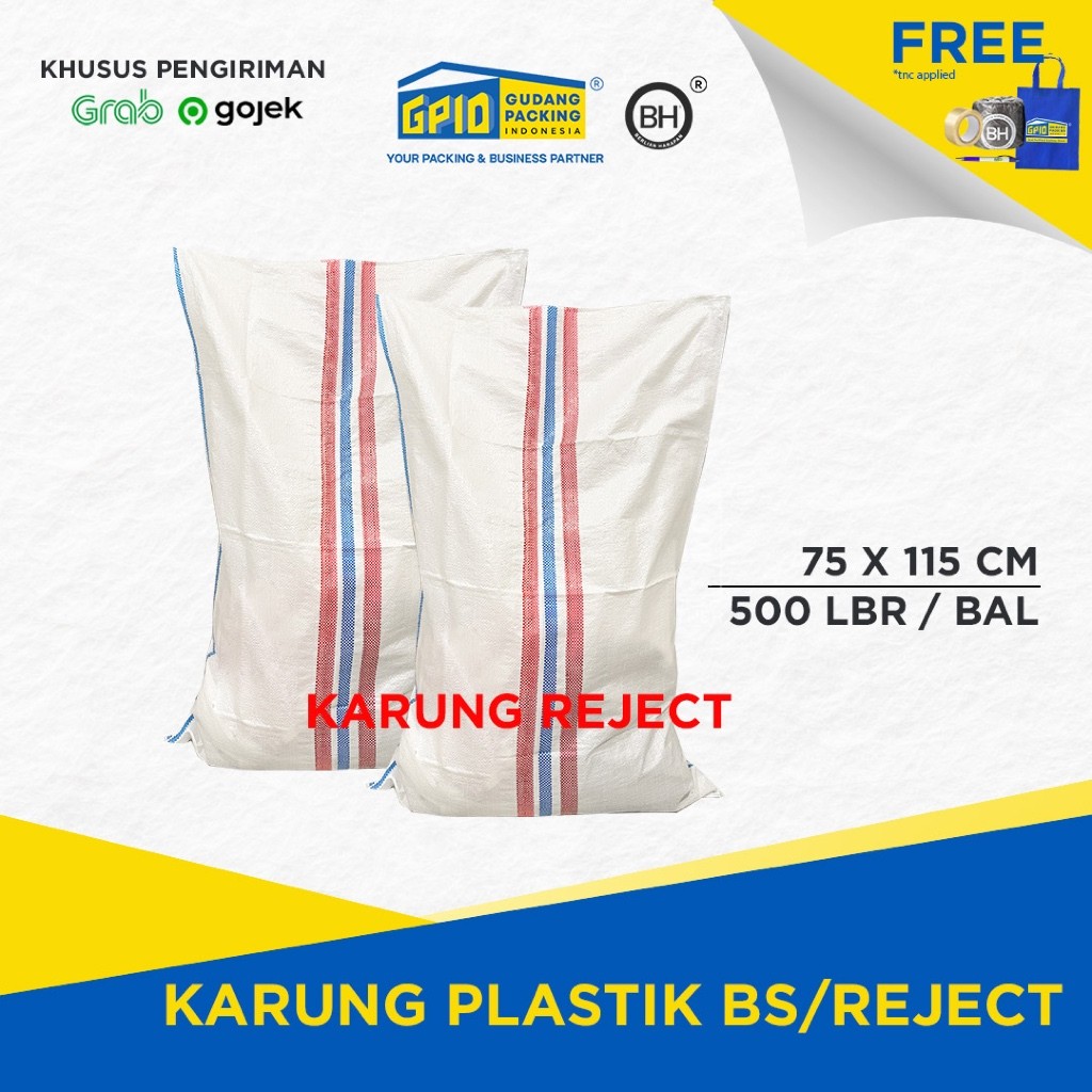 (GOSEND/GRAB) Karung Plastik BS / Reject 75x115