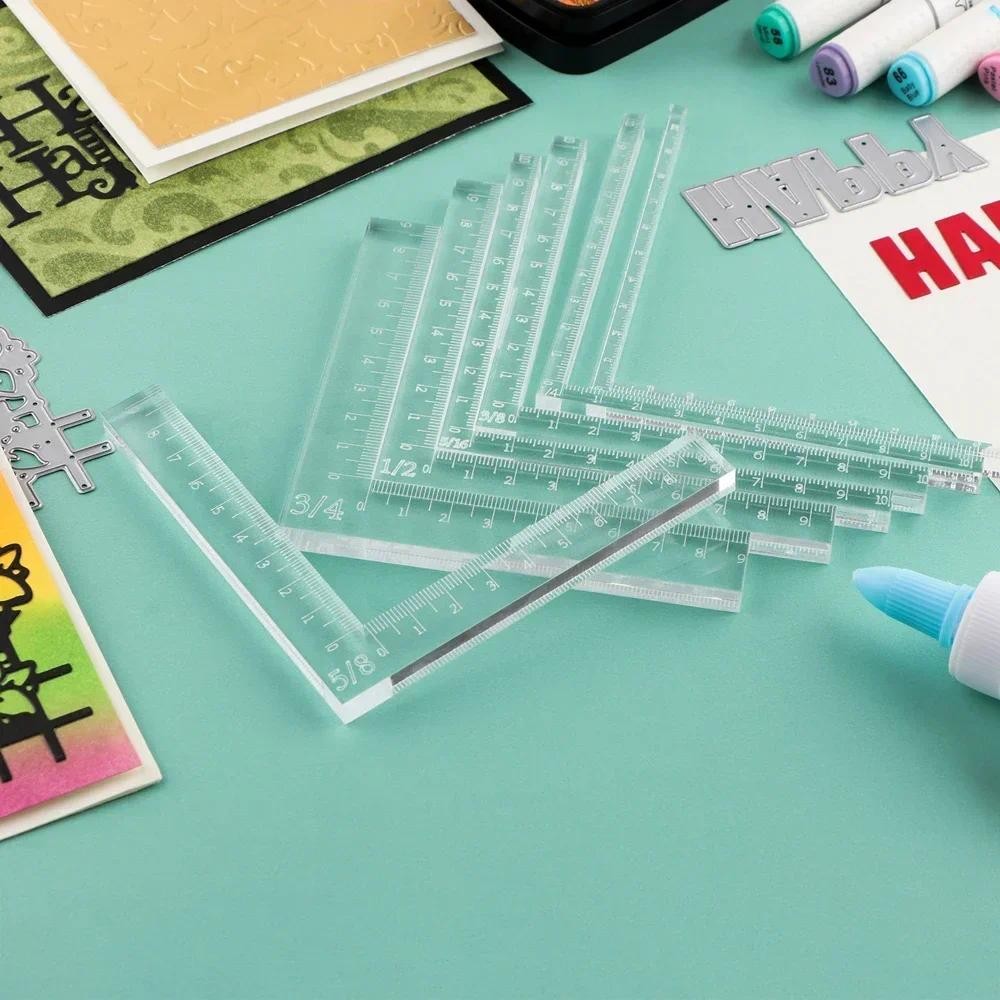 

7pcs/set Creative Positioning L-shape Tools Card Corners Helpers For Makeing Lining Up Card Layers Easier Positioning Ruler Tool