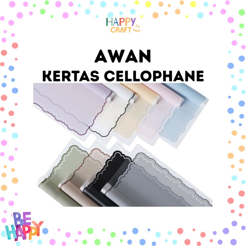 

(20 LEMBAR) Kertas Cellophane Buket Bunga - AWAN - Flower Wrapping Paper