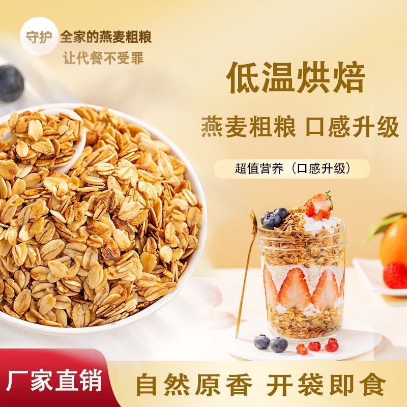 

Oatmeal Panggang Suhu Rendah Instan Tanpa Masak Campuran Kering Yogurt Oatmeal Renyah Sarapan Pengganti Makanan Tanpa Goreng Oatmeal Murni