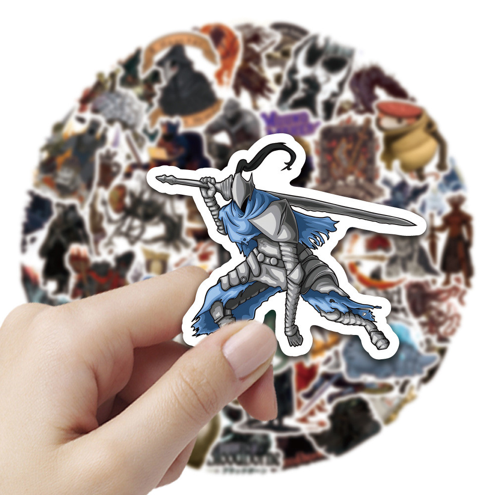 

10/50PCS Funny Game Stickers Dark Soul Cartoon Character Graffiti Toy Waterproof Decoration Laptop Guitar Bike Skateboard Decals