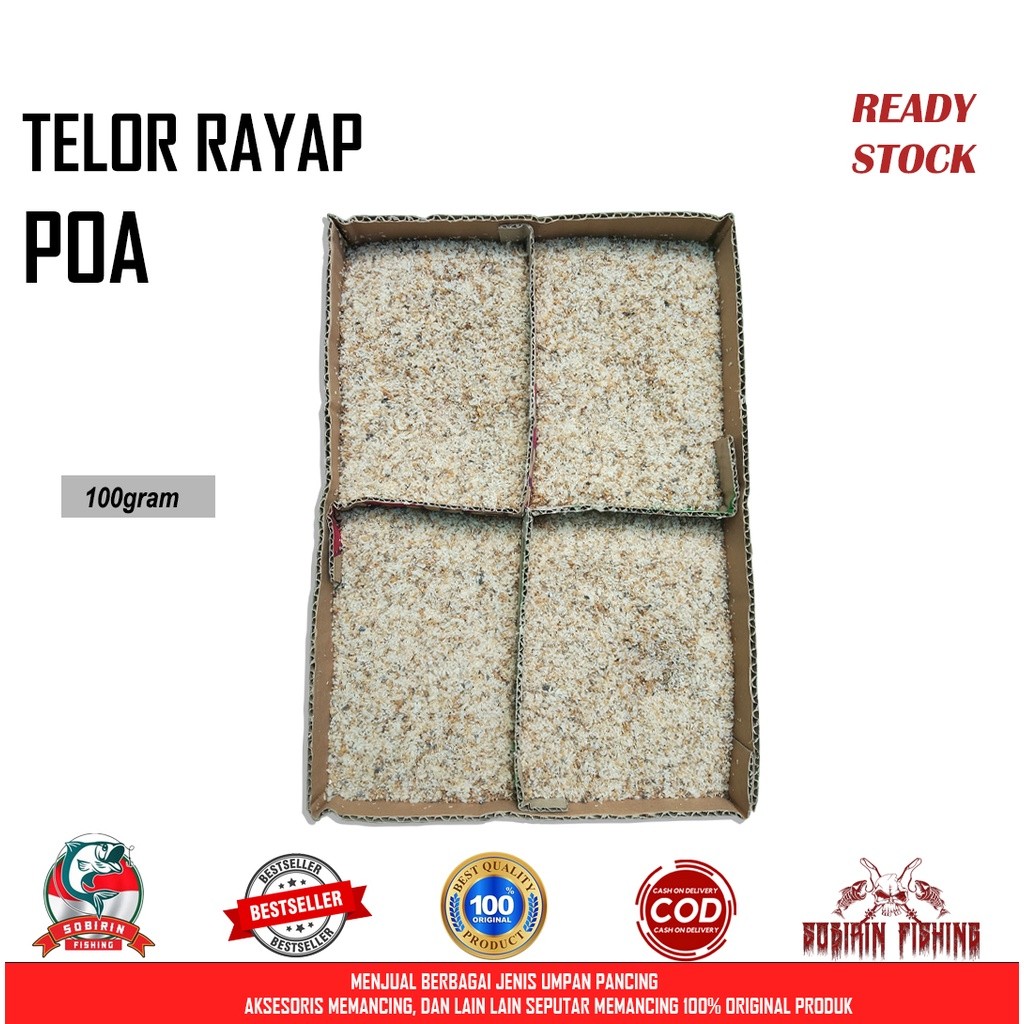SPECIAL Poa/Telur Rayap 100gram - Campuran umpan pancing Poa super  kering Promo-14