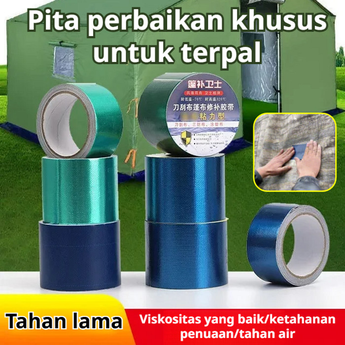 

⚡Super Kuat⚡Lakban Kain Terpal Super Kuat/ lakban industri tahan panas/ Perekat Industri Tahan Air & UV / Untuk Perbaikan Terpal Truk & Kanopi