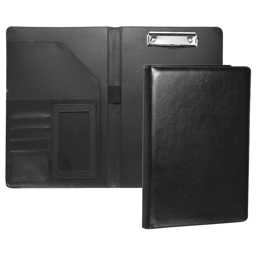 

A4 Business Portfolio PU Leather Padfolio Organizer Legal Document Folder Professional Clipboard Sleeve Binder for Conferences
