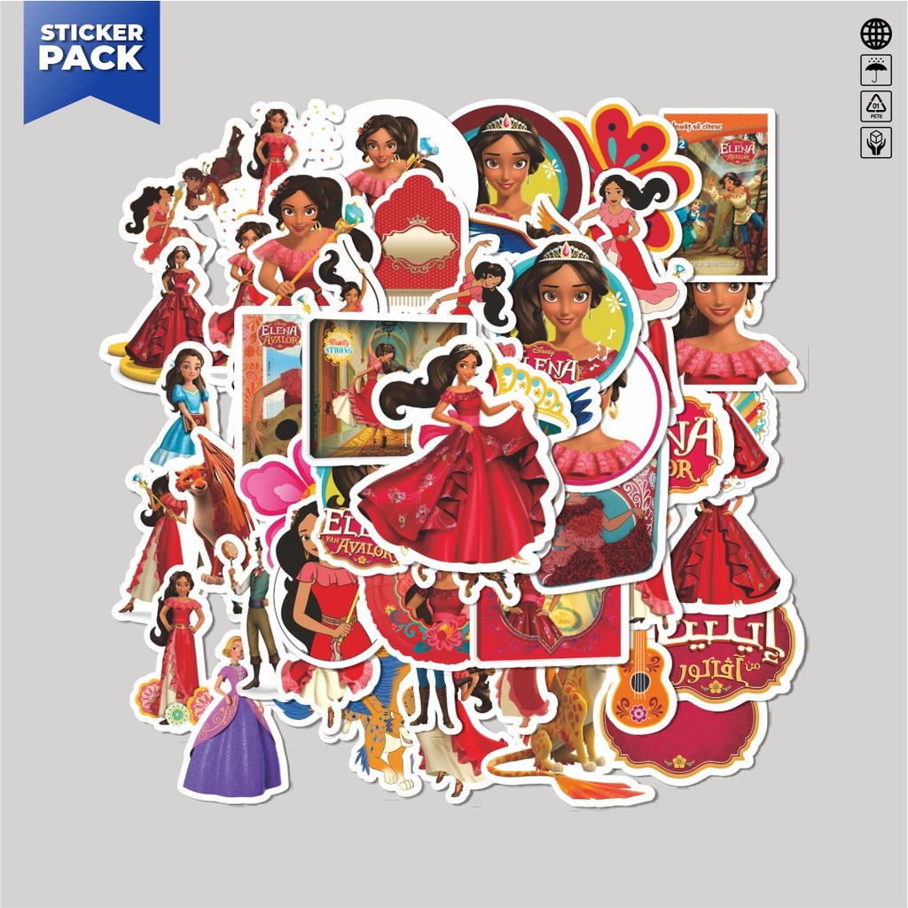 

[100PCS]Stiker Pack Stiker Disney Series Elena Of Avalor Character Mix Aesthetic Vinyl Anti Air Dekorasi Sticker Laptop Buku Journal Koper Helm Casing HP Gitar Helm Skateboard
