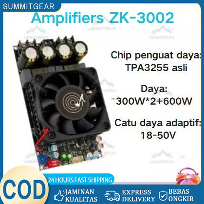[ZK-3002]  TPA3255 Amplifier Class D Stereo BTL Bridge Hifi HD Sound High Power Amplifier 600W Origi