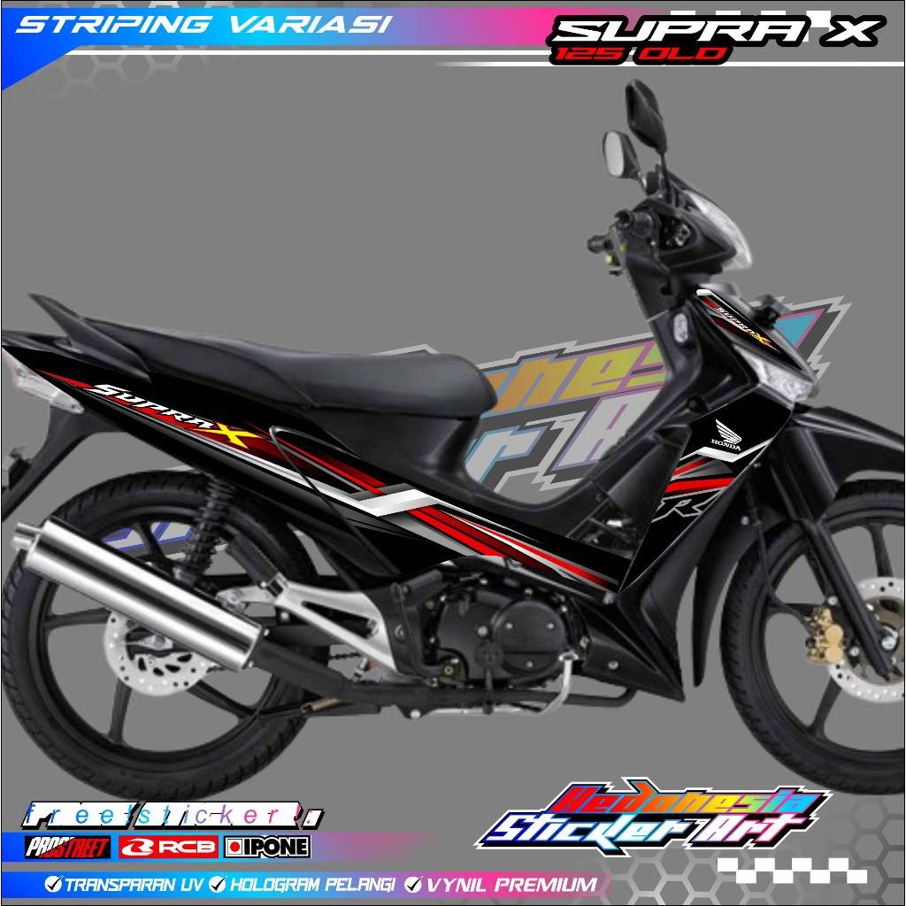 STRIPING VARIASI HONDA SUPRA X 125 OLD / STICKER LIST VARIASI MOTOR SUPRA X 125 OLD