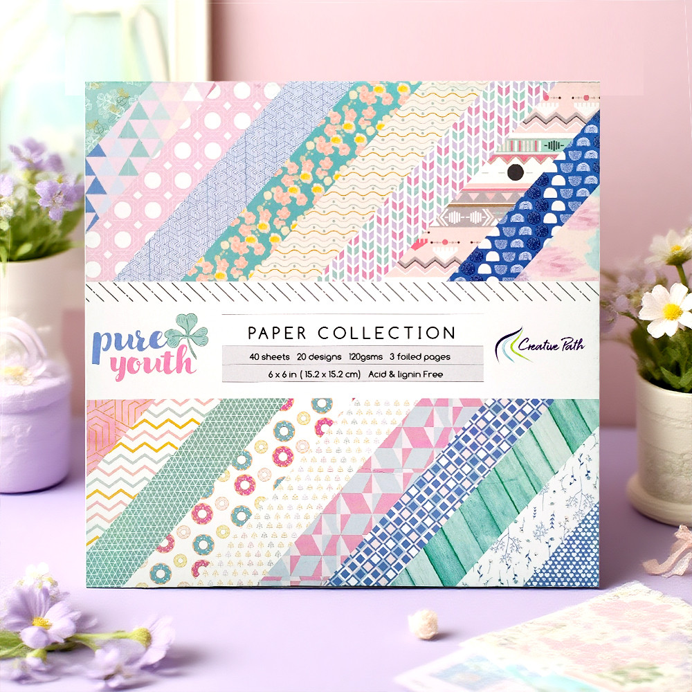 

Creative Path 6"x6 Inch Scrapbooking Supplies Designer Pattern Papers Crafts Decorative Materials Background Origami Pack