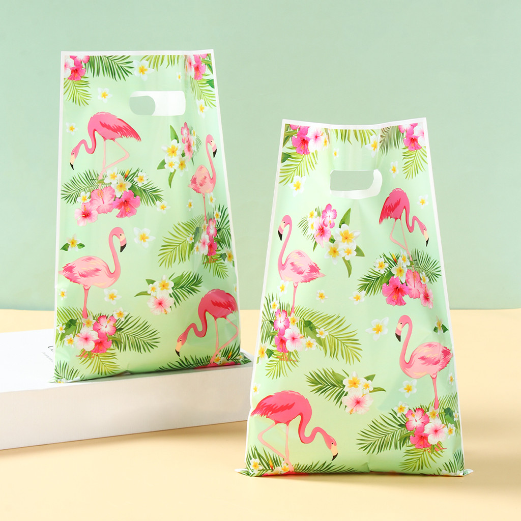 

Hawaiian Flamingo Handy Gift Bag Summer Beach Birthday Party Decorations Kids Favors Candy Cookie Bag Hawaii Luau Tropical Party