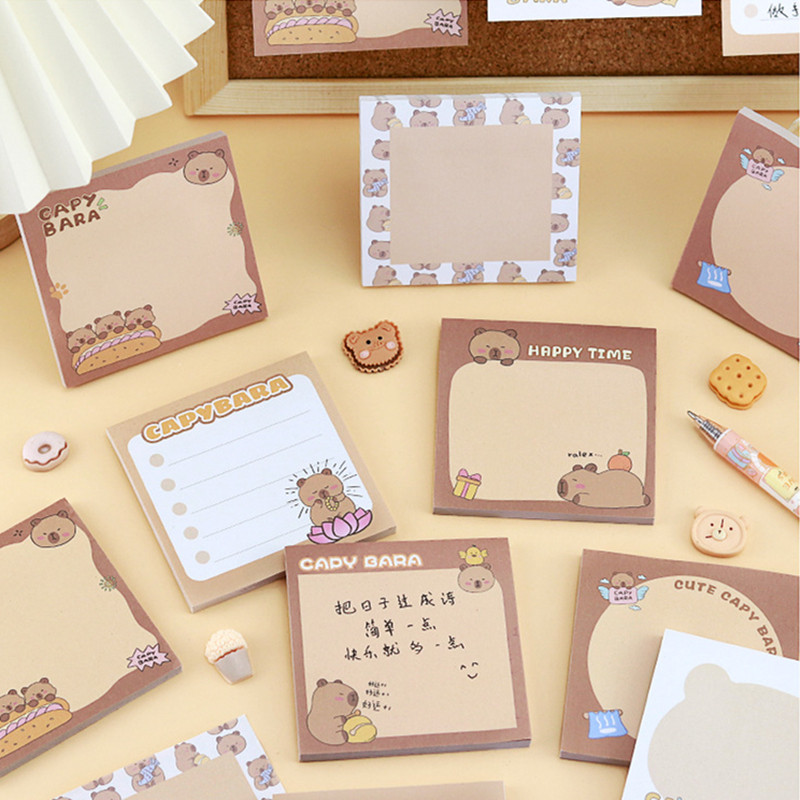 

50sheets Kids Cartoon Posted It Paper Guinea Pig Memo Sticky Notes Pads Stationery Stickers Notebook Planner Message Sticker