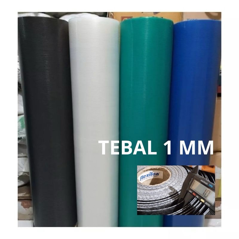 Fiber Pagar Plastik Tebal Flexilon/ Penutup Pagar Plastik Motif Polos Flexilon tebal 1 mm 30 Meter (