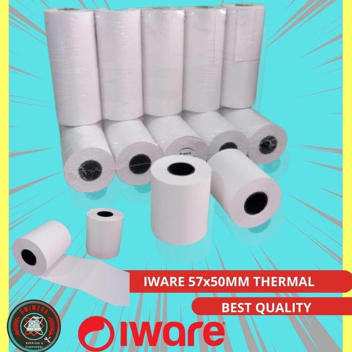 

Kertas Struk Kasir thermal ukuran 57x50 MM /1 slop/10 roll Struk