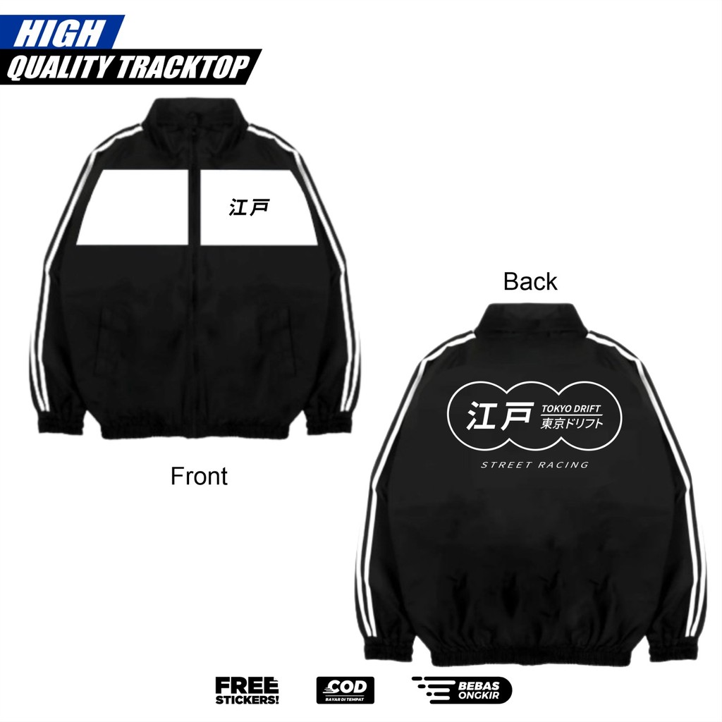 Jaket Tracktop Tokyo Drift Street Racing Jacket Tracktop Sablon Bordir Bahan Lotto Diadora by GIOKA