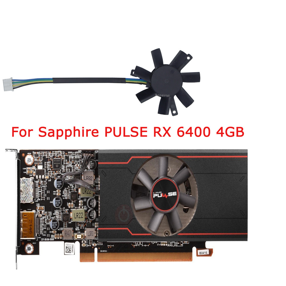 Video VGA Cooler GPU Graphics Card Cooling Fan FD5015U12D  For Sapphire PULSE rx6400 RX 6400 4G low 
