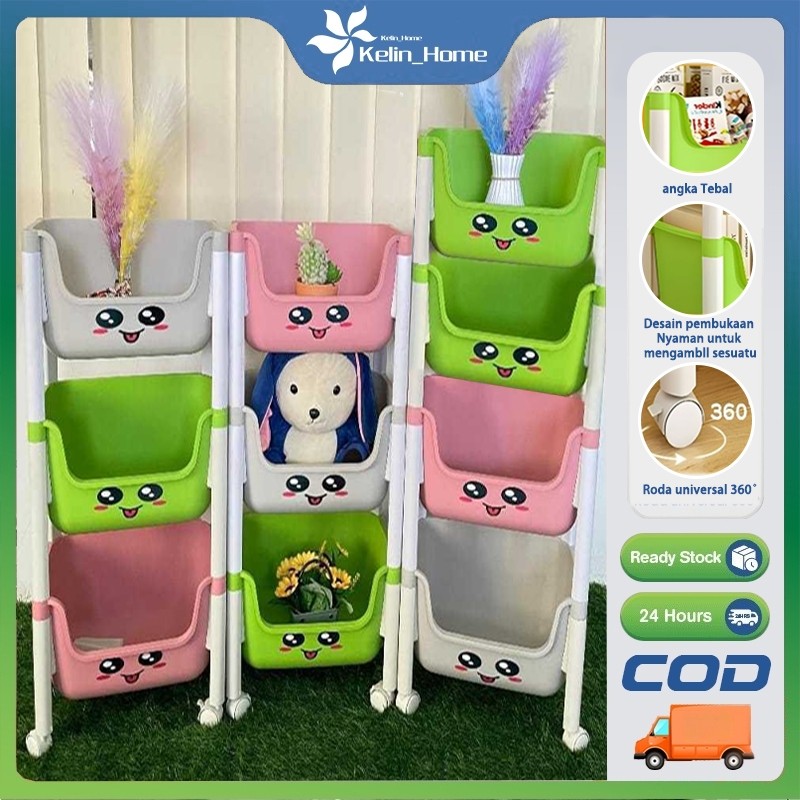 

kelinhome - Rak Roda 4 Susun & 3 Susun Rak MAINAN SMPR/Rak Dapur Serbaguna/TEMPAT PENYIMPANAN NAIN/RAK SERBAGUNA