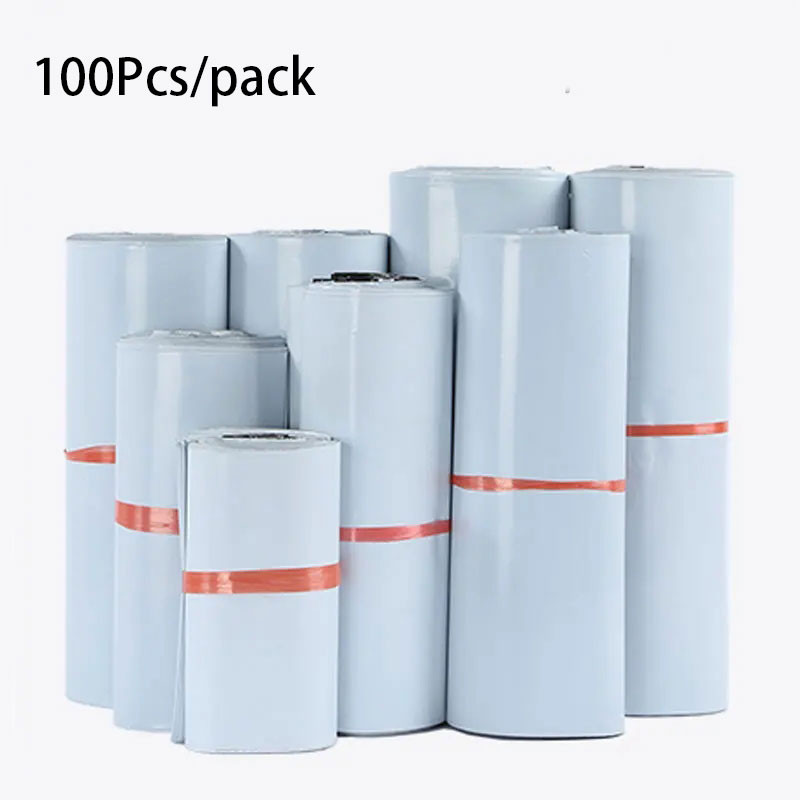 

100Pcs Small Size White Courier Pouch Self-Seal Jewelry Small Item Packaging Poly Envelope Mailer Postal Mailing Delivery Bag