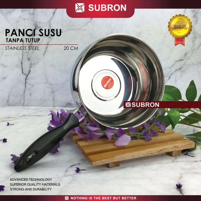 SUBRON Panci Susu Milk Pot Tanpa Tutup Panci Lucu Stainless Steel - 15CM Subron Panci - Panci Susu P