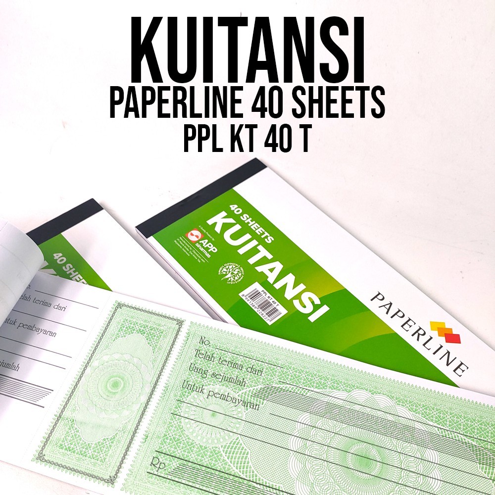 

♚Kwitansi Paperline Sedang KT40T isi 40 Lembar / Buku kuitansi Paperline Sedang KT40T♚