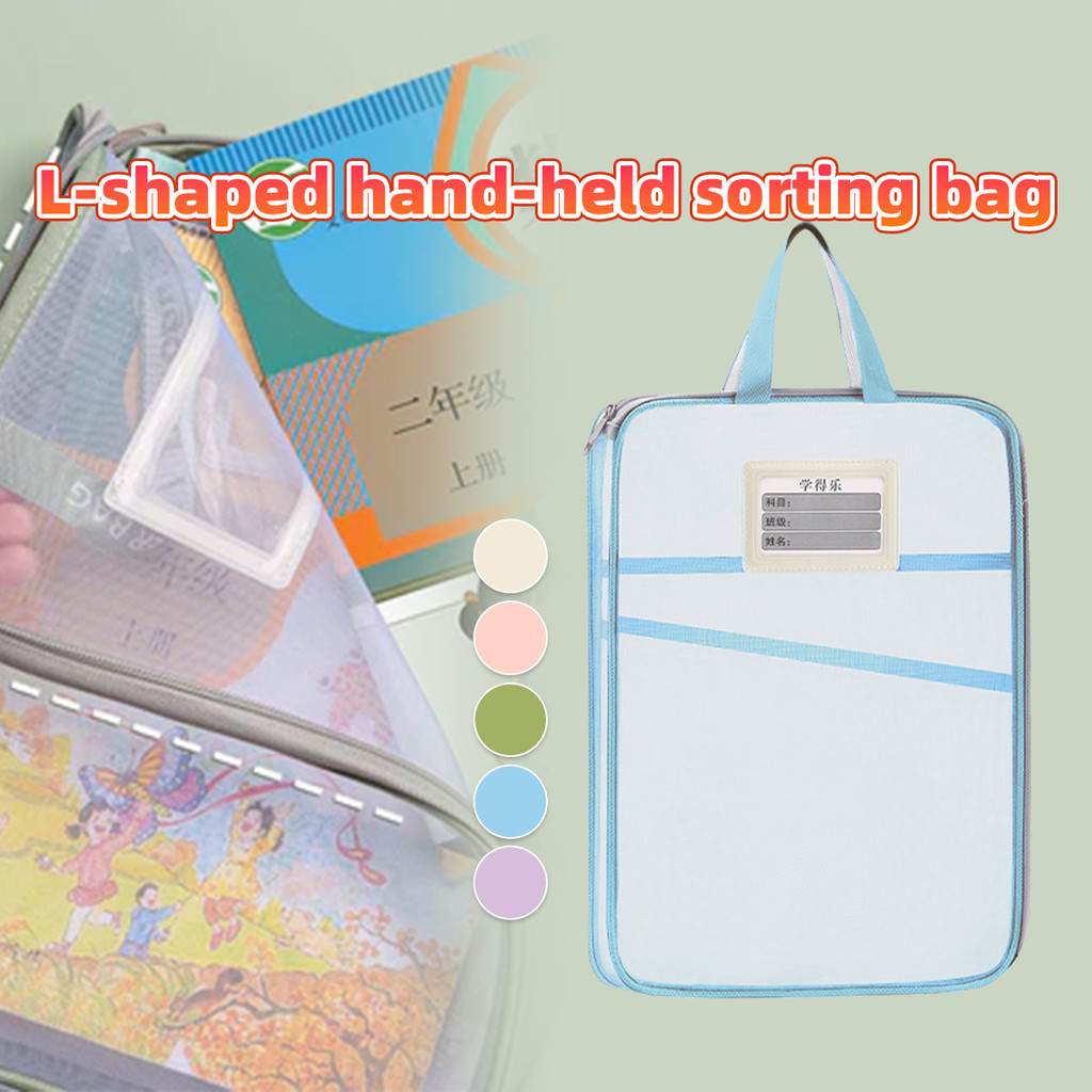 

Tas Dokumen Pink Bag Aesthetic Transparan Folder Portabel Jaring Penyimpanan Kertas klasifikasi buku teks