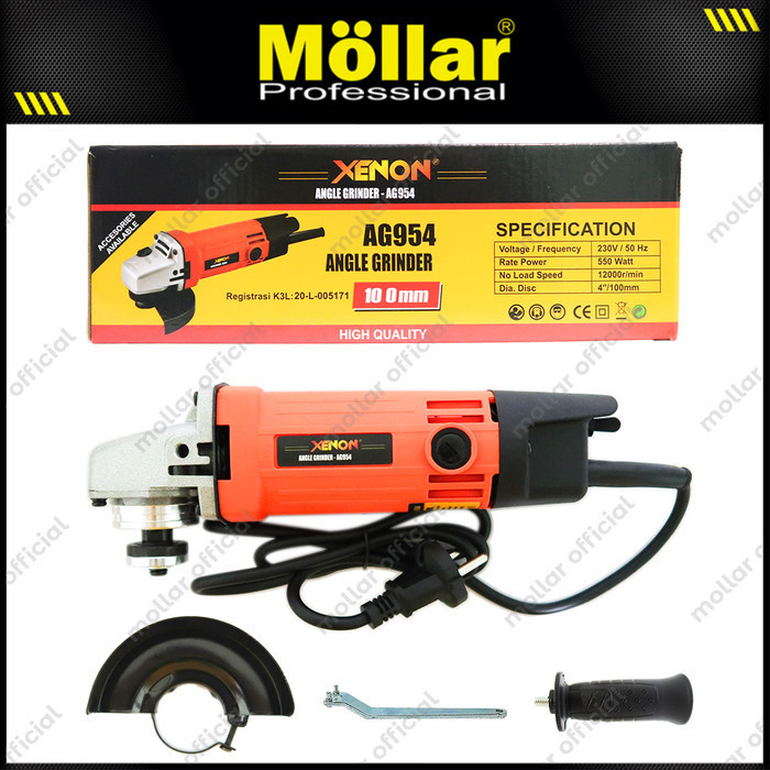 XENON AG954 MESIN GERINDA TANGAN 4" ANGLE GRINDER – NEXTOOLS