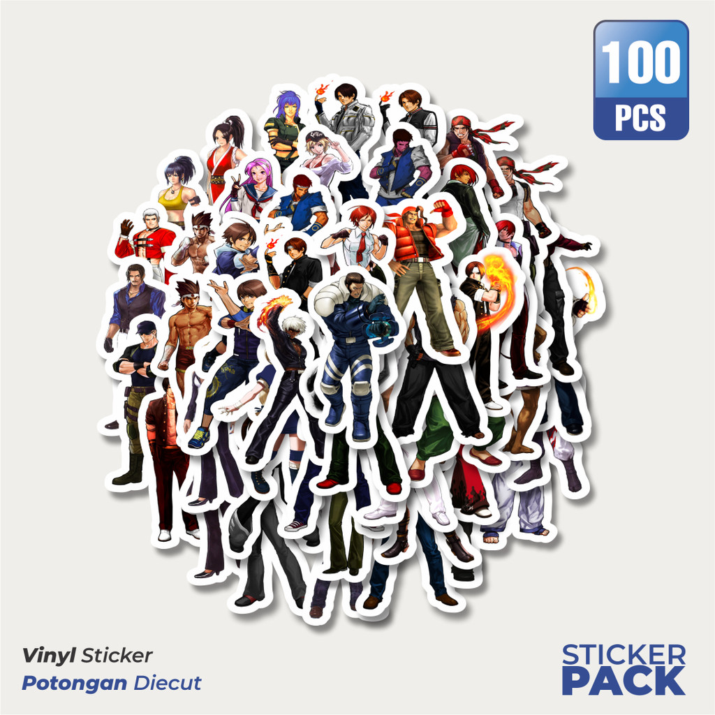 

100 PCS STIKER Stiker Game Series King Of Fighter Character Mix 2 Waterproof Aesthetic- Untuk Laptop, Motor, dan Helm - Paper Stationery Pack