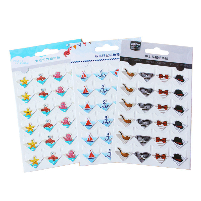 

72 Pcs/Lot (3 Sheets) Ocean Series Set Paper Stickers Photo Albums Excellent Handwork Frame Decoration Paper DIY Scrapbooking