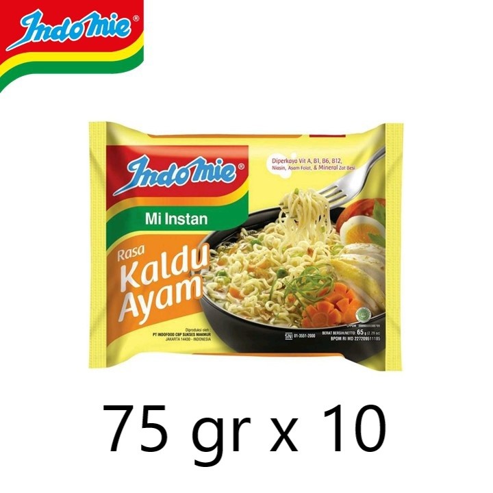 

Indomie Mie Instan Kaldu Ayam 75 gr x 10