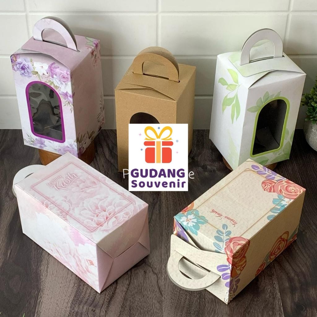 

25 Pcs Box Tenteng Kemasan Botol/ Gelas Shell 9.5 x 9.5 x 16 CM harga murah