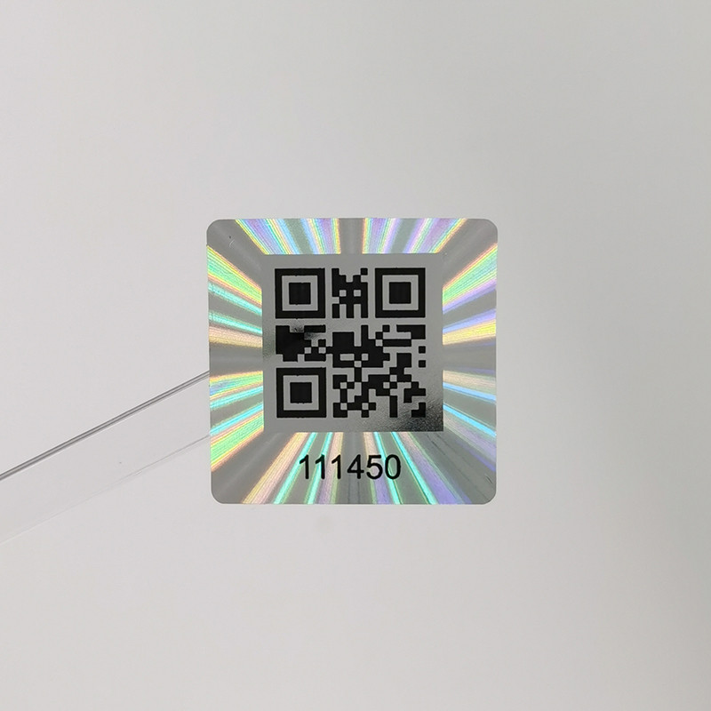 

25x25mm 1000pcs Holographic QR Code Sticker, void Tamper Evident, Authentic Laser Security Label, Unique number，Customized
