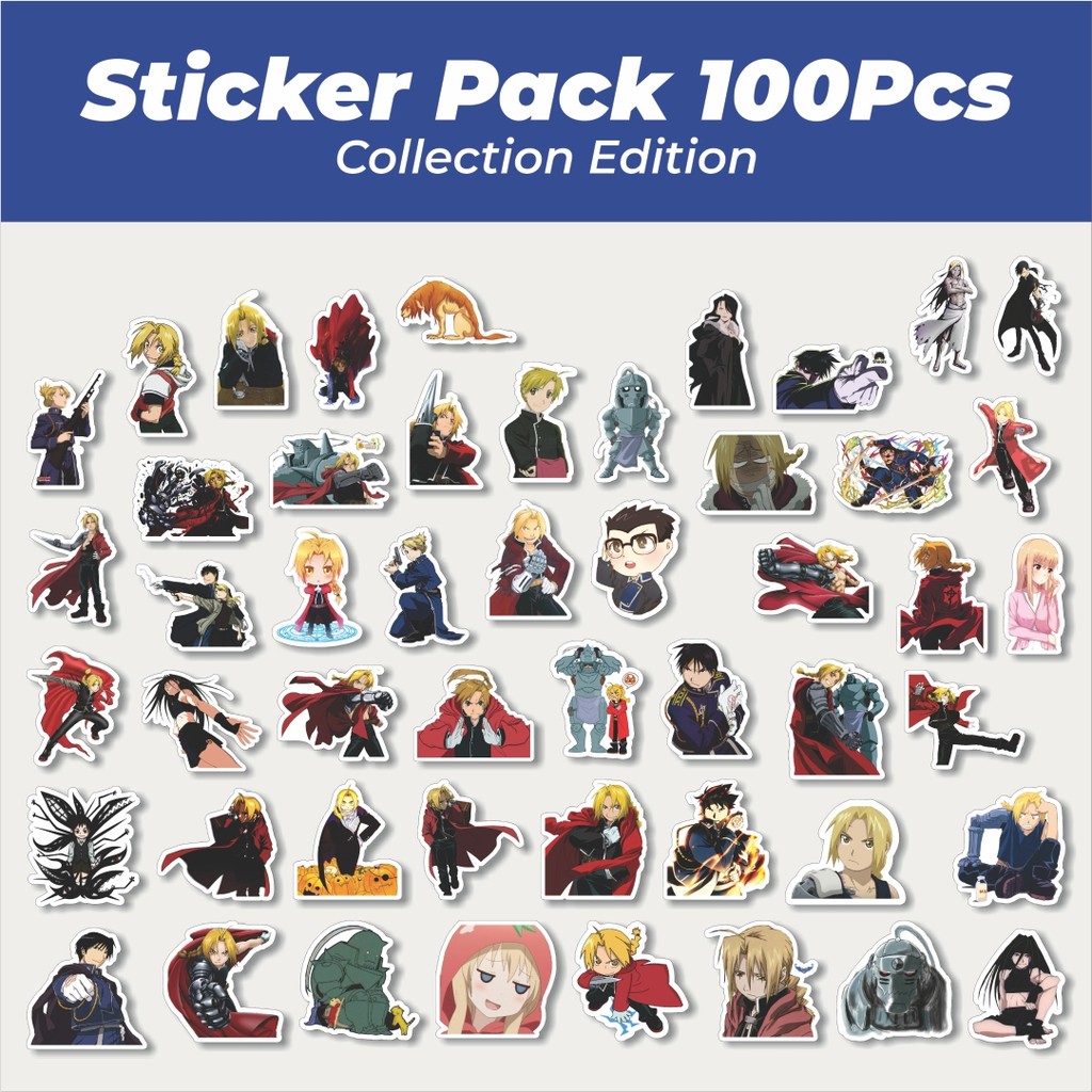 

Hot Stiker Anime Series Full Metal Alchemist Character Mix 2 Lucu Anti Air Stikers Berperekat Waterproof Sticker Decal Buat Motor Helm Buku Journal Koper Casing HP Laptop Botol Minum